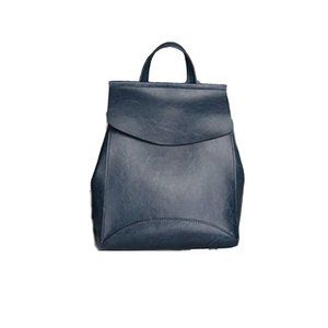 JeHouze Fashion Women Anti-Theft Shoulder Handbag Genuine Leather Backpack, Blue